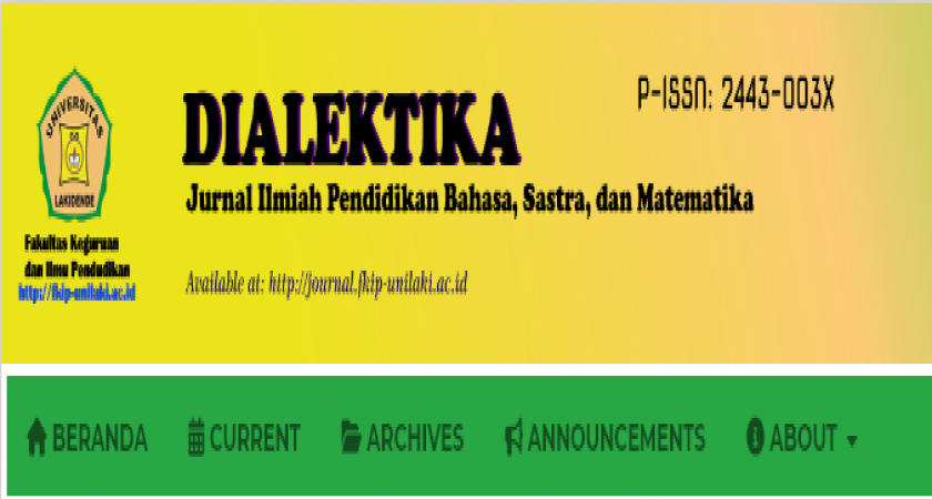 Formulir Pendataan Akun Tim Editor Jurnal Dialektika